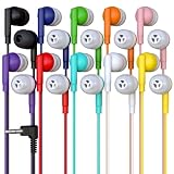 10 Pack Bulk Wired Earbuds, In Ear Headphones with...