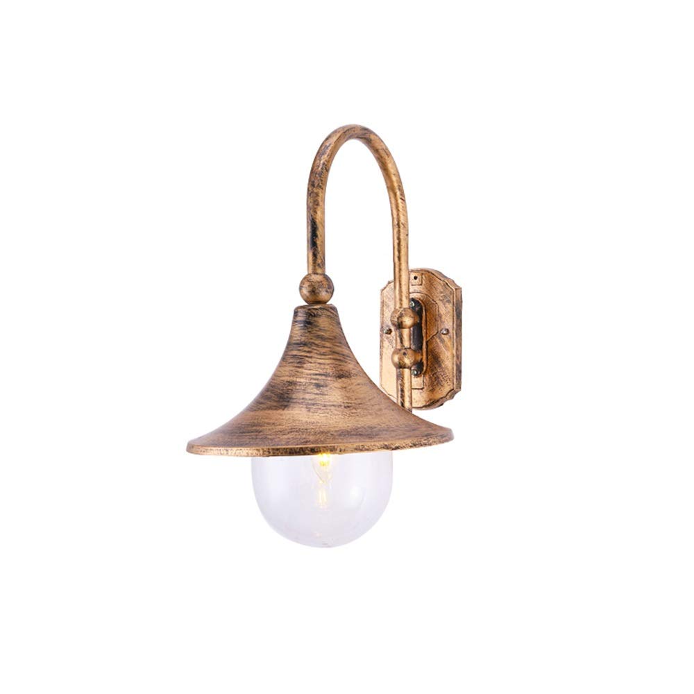 Lampe de jardin imperméable IP44 et luminaire extérieur col de cygne pour mur de garage