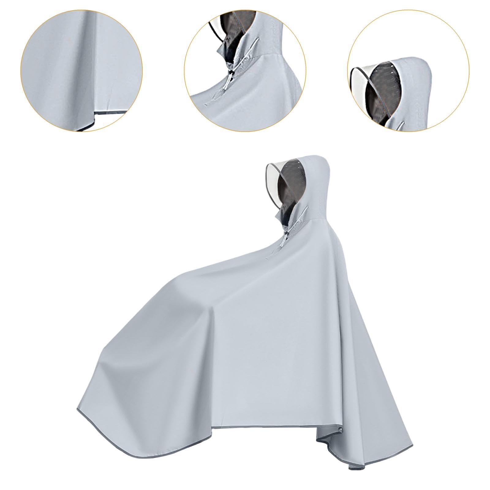 Poncho Pioggia Bicicletta Antipioggia Integrale con Materiale PU Resistente Cappuccio con Lacci E Stile Compatto Adatto per Ciclismo Città U
