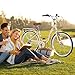 Seray Cruiser Bike 7-Speed City Commuter Bicycle with Step-Through Frame, 24 Inch Classic Comfort Beach Cruiser with Rear Rack for Adults Women and Men, Steel Frame Bike with Ergonomic Upright Design