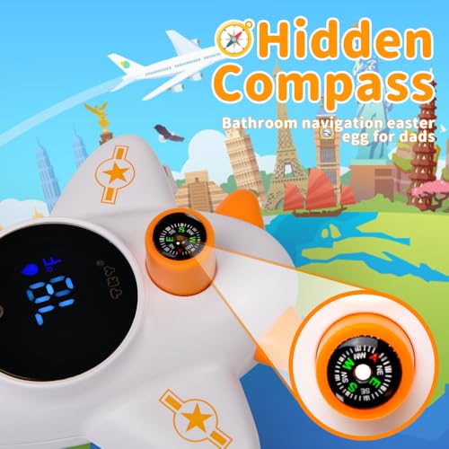 Image of Baby Bath Thermometer - Digital Floating Water Thermometer with LED Display & Color Temperature Alerts, Rechargeable Bath Toy for Infant Bathtub Safety, Newborn Bath Essentials Gift