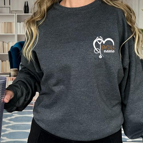 Custom PCU Nurse Sweatshirt, Personalized PCU Nurse Shirt, Nurse Appreciation Gift, Progressive Care Unit Crewneck Sweater, PCU Nurse Gift4