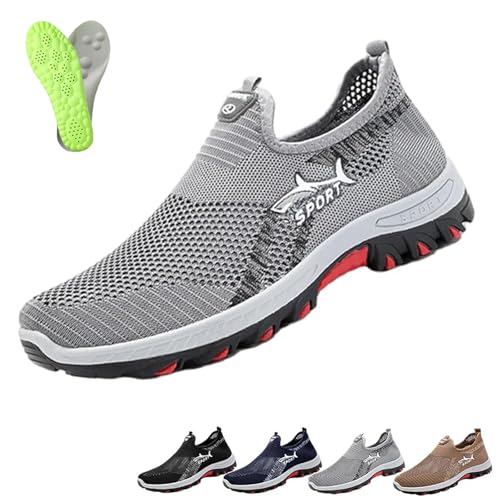 Jarv Cooling Comfort Sneaker, Casual Fashion Sneakers, Anti-Slip Slip-On Walking Shoes with Breathable Mesh for Men