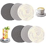 posavasos tela 【Tamaño adecuado】 ✅ Cada posavasos tiene un diámetro de 11 cm / 4,4 pulgadas y un grosor de 0,8 cm / 0,31 pulgadas. Es adecuado para la mayoría de tamaños de tazas, como vasos, copas de vino, tazas de cerámica, tazas de té y otras tazas.