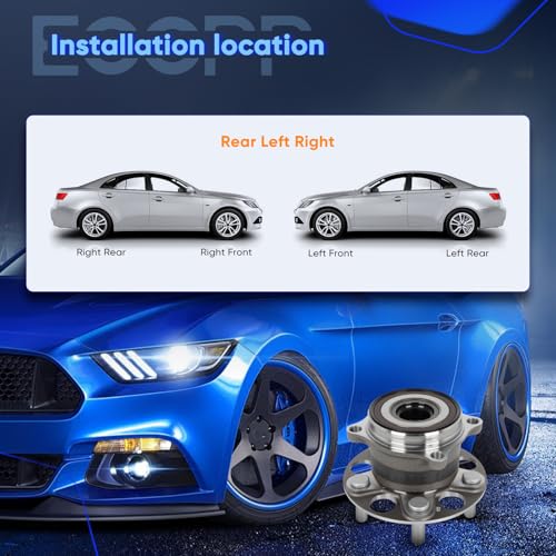 Image of ECCPP 2-Piece 512531;HA590471 Wheel Hub Bearing for Acura MDX 2014-2016 | 5 lugs w /ABS Sensor Pre-Greased Sealed