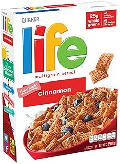 Life Breakfast Cereal, Cinnamon, 13oz Boxes (3 Pack)