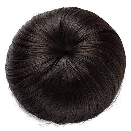Image of brown Women's and Girl's Synthetic Hair Bun Extension