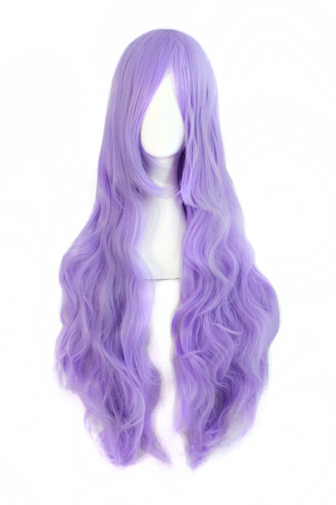 MapofBeauty 28 Pulgada/70 cm Largo Wavy Pelucas Middle Part Sintética Fibras Rizo Cabello Reemplazo Peluca Para Fiesta de Cosplay Diario (Naranja) — view 13
