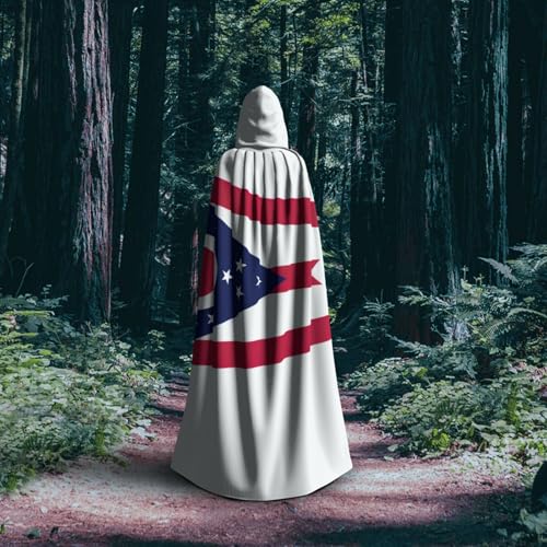 Cape à capuche cosplay Halloween EdWal durable imprimé Ohio