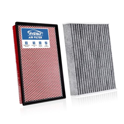 RVgolf Engine+Cabin Air Filters Fit for 2011-2024 Dodge Ram 1500 (NOT FOR 6.2L TRX) 2019-2024 Ram 1500 Classic Engine Air Filter Replacement Air Filter Accessories# CF11671 CA9401