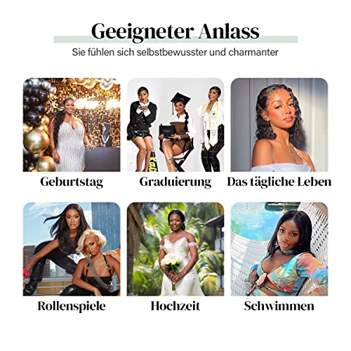 Echthaarperücken Ghair 4×4 Lace Closure Bob Perücke