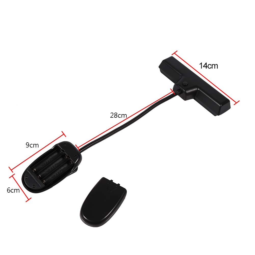 Lámpara LED con clip, lámpara de mesa de cuello de cisne flexible con clip antideslizante, adecuada para atril, piano, escenario de orquesta, escritorio, mesa, club oscuro, etc.(#2)