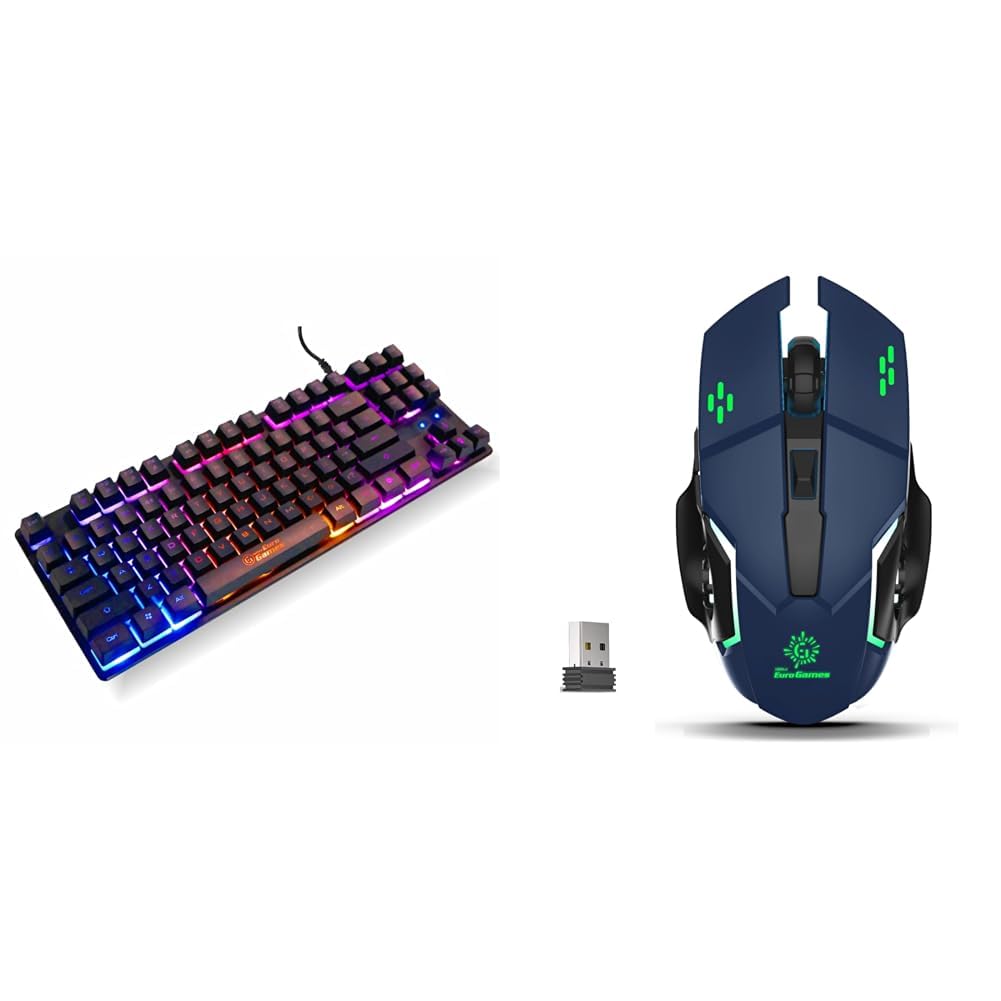 Amazon.in Buy RPM Euro Games Gaming Keyboard Wired Wireless Gaming Mouse Rechargeable 500 mAh
