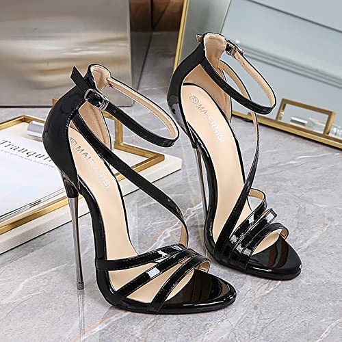 Women's Red Open Toe Pumps 16CM/6.3IN Metal Stiletto High Heels Sexy Stripper Performance Heels Pole Dancing Special Occasion Shoes Unisex Plus Size Shoes2