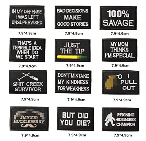 Yly Iron On Patches, 40Pcs Assorted Iron On Word Patches For Motorcycle Biker Vest Different Slogan Letter Patch For Backpacks Sew On Appliques For Jeans Jackets Book Bag Clothing #TOP3