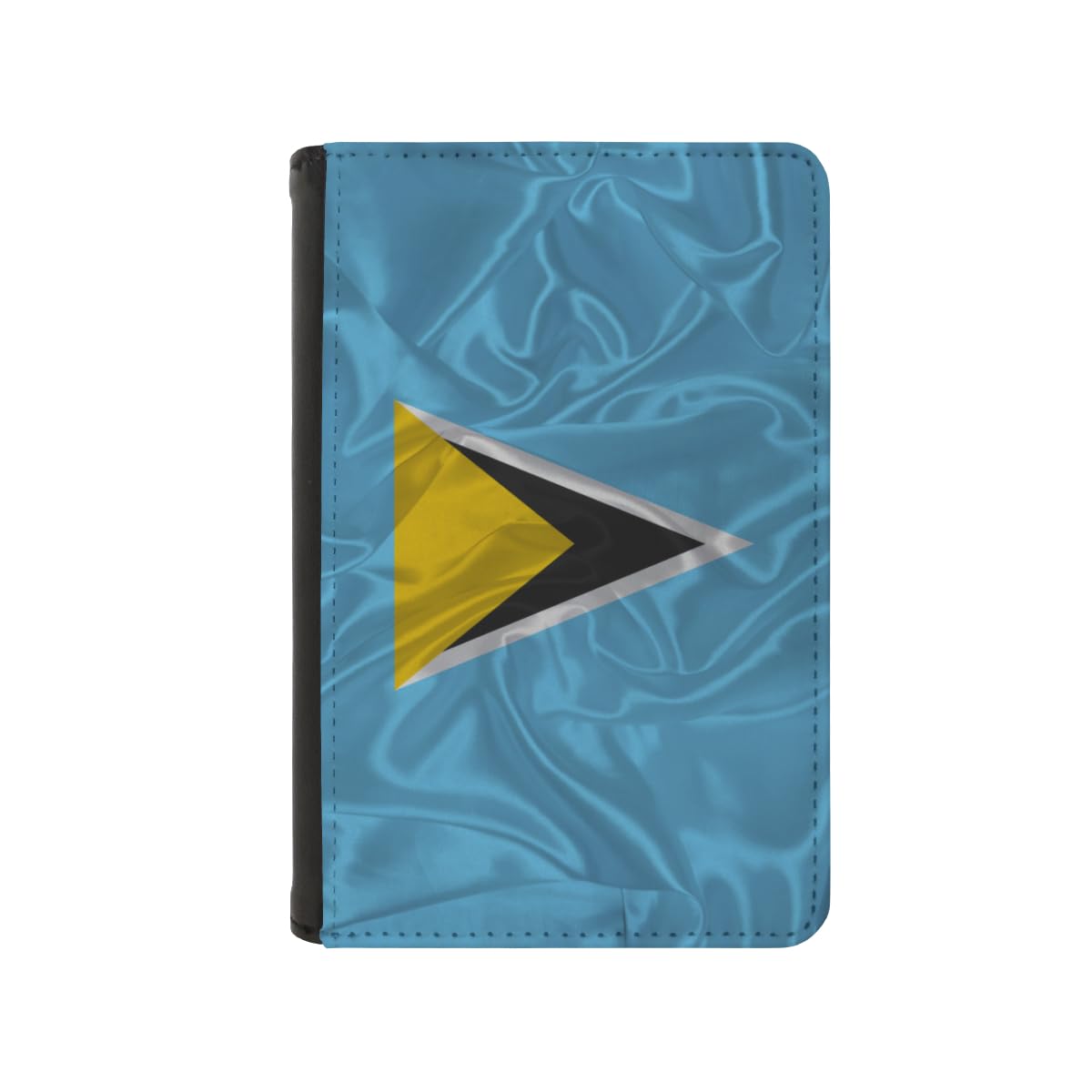 Saint Lucia Flags Passport Holder Cover Wallet Case Novelty PU Leather with Card Slot Travel Accessories Protector for Women Men