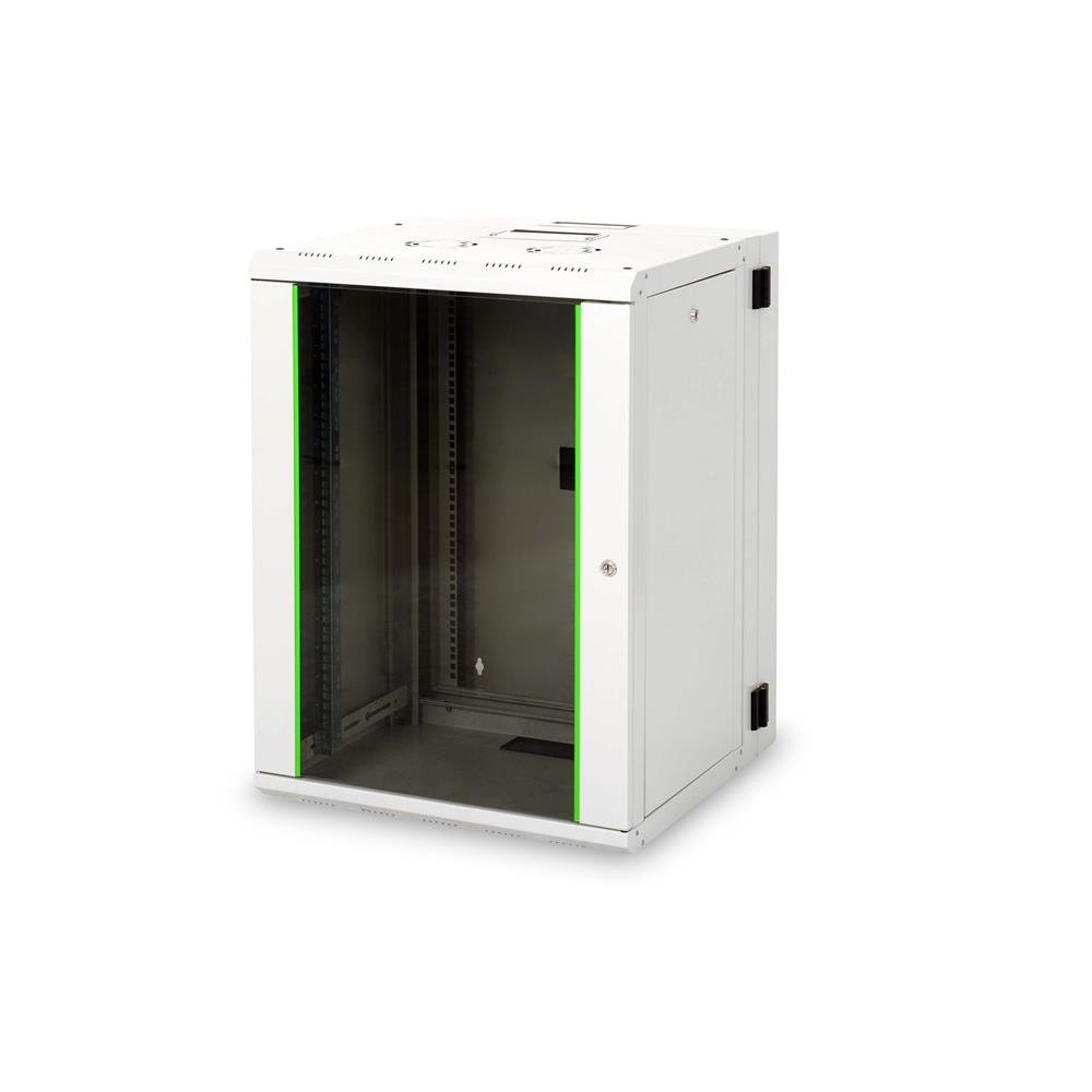 Digitus Armoire réseau – rack 19 pouces – 16U – montage mural – pivotante – capacité de charge 80 kg – série Unique – gris