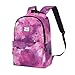 Produktbild Smith Sursee Galaxy Schulrucksack mit USB-Ladeanschluss, wasserdicht, Büchertasche, leicht, Laptop-Rucksack, Tagesrucksack, Sternenhimmel Rot, 11.41(L)*5.11(W)*17.12 (H) inches,