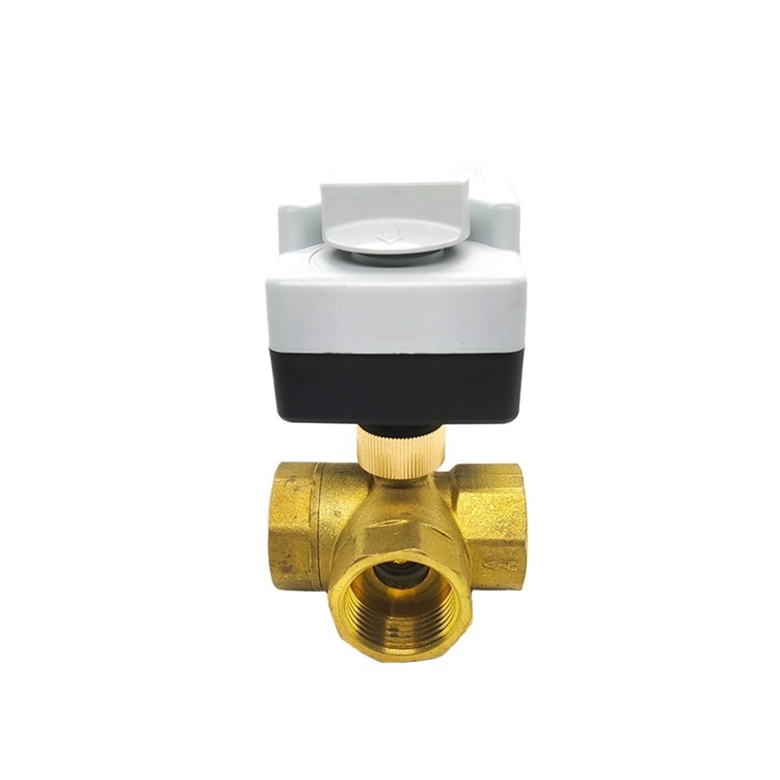 Valvola a Sfera elettrica in Ottone da 1/2 "1" 1-1/2 "Attuatore Elettrico a Tre Vie a Tre Fili a Due comandi con Filettatura Interna con Interruttore Manuale(0.75 inch)