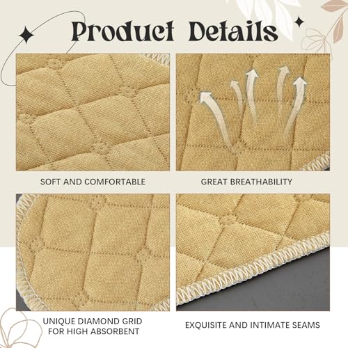 Image of Toulite 10 Pcs Reusable Bra Liners for Sweat, 3 Layer Bra Sweat Pads, Soft Cotton Outer Layer with Polyester Fiber Core