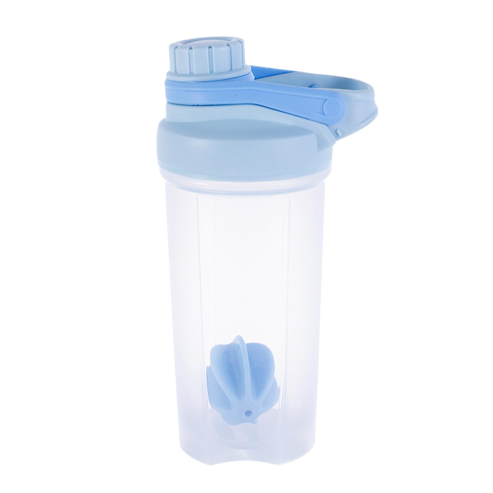 Protein Shaker Bottle 700ml Leakproof Shaker Cups For Protein Shakes Mixes | With Whisk Ball, Markings Birthday Gifts Water Bottle For Pre Workout Gym Cup (White/Transparent)