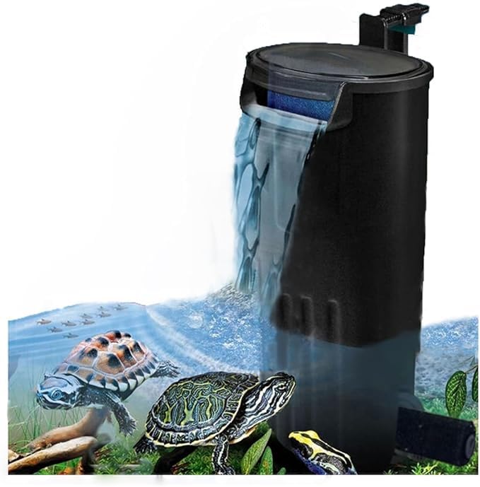 OsAtNb Filtre bio pour aquarium - Filtre intérieur pour tortue - Réservoir cascade - Pompe de purification d'eau bio - Pour eau froide, aquarium tropical,...