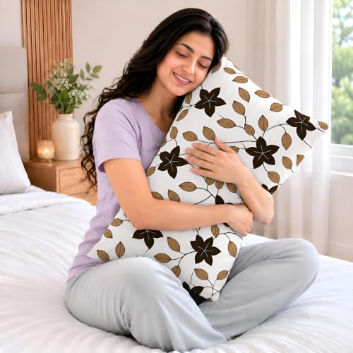 Image of Hollow Fiber for Bed Adjustable Sleeping Pillow | Height Adjustable | Soft & Fluffy Comfort | Multicolor | 24 x 16 Inch | Set of 2|BL-75