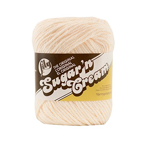Lily Sugar 'N Cream - Madeja de algodón, Soft Ecru, 2.5 oz