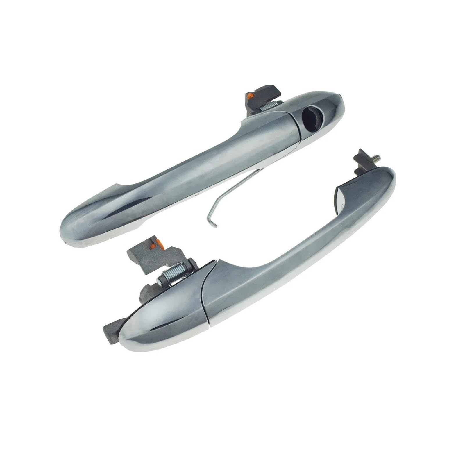 HLJNLVBN Door Handle Drivers Left Passenger Right Side Door Handle with Chrome 735592028 735451696 for Alfa for Romeo for 147 2000-2010(A Pair)