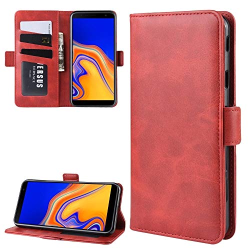 ZAORUN Cubiertas Protectoras de Cellphone Estuche Horizontal de Cuero con Hebilla magnética de Doble Lado Compatible for Galaxy J4 / J4 Core, con Soporte y Ranuras Compatible for Tarjetas y Billetera