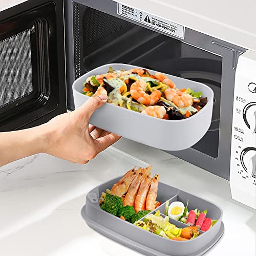 Jxxm Bento Lunch Boxes Bento Box For Adult For Work, And Travel, All-In-One Stackable Bento Lunch Box Container 3 Compartment Bento Box Microwave Safe #TOP2