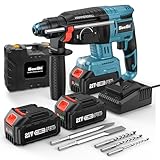 Photo Gallery seesii 2.5j tassellatore a batteria: 3-in-1 perforazione, perforazione a impulso e scalpellinatura con 2 * 4,0ah batterie, sds-plus, motore brushless 900w, trapano a percussione per fai da te e diy Photo Gallery seesii 2.5j tassellatore a batteria: 3-in-1 perforazione, perforazione a impulso e scalpellinatura con 2 * 4,0ah batterie, sds-plus, motore brushless 900w, trapano a percussione per fai da te e diy