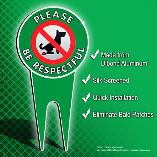 Extra Large No Pooping Dog Signs For Yard | Dog Stake For Yard Pick Up After Your Dog Sign | No Dog Poop Signs For Yard | Aluminum, Pk1, 7.5"X14.5" #TOP5