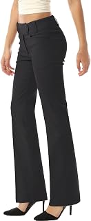 MixMatchy Women's Stretch Bootcut Dress Pants for Work with Pockets