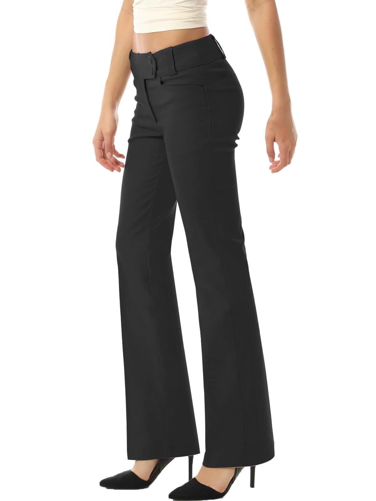 MixMatchy Women's Stretch Bootcut Dress Pants for Work with Pockets