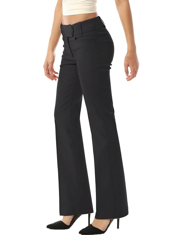 MixMatchy Women's Ultra Stretchy Bootcut Dress Pants Trousers Business Casual Office Slacks Black S by MixMatchy - Used condition - US$41.79