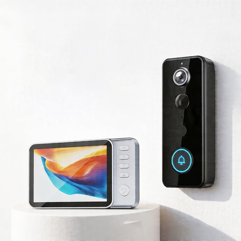 Sonnette Vidéo 4,5 Pouces Écran HD 170° Grand Angle