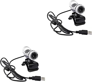 Milisten Web Cam 2pcs Usb Broadcast Mic with Random Live Professional Camera Color Desktop Video Teaching for Laptop Online P Cam Black Classes Streaming Webcam Web Pro Microphone Computer Camrea