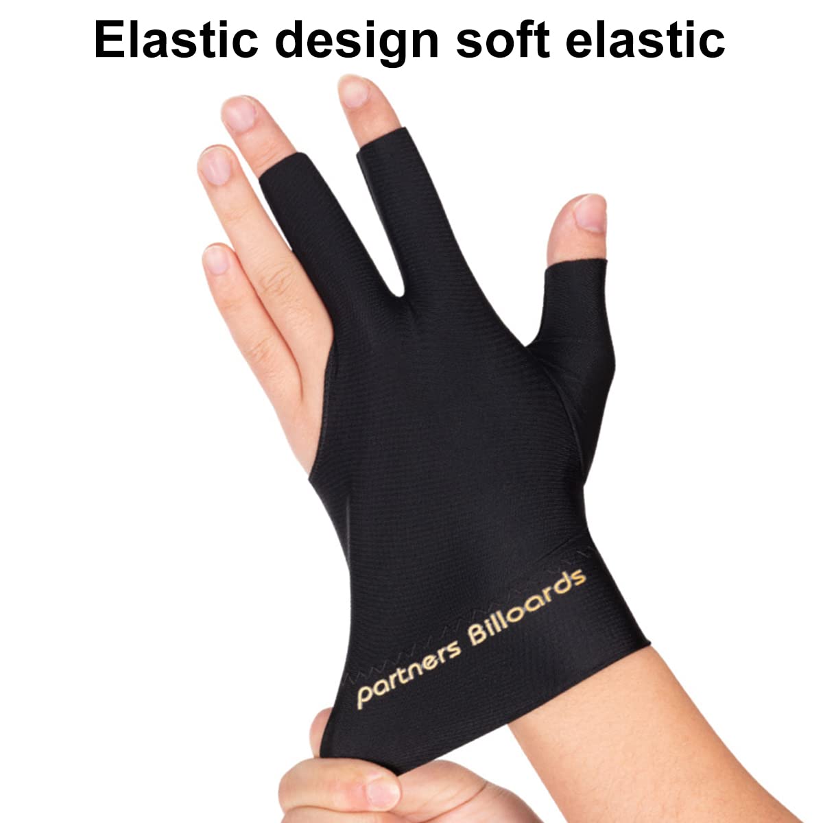 Guanto da Biliardo Traspirante Asciugatura Rapida Tre Dita Unisex 2 Pezzi