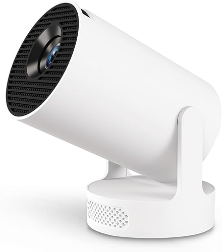 Mini proyector portátil con alcance ultra corto, WiFi 6 y Bluetooth 5.4, soporte 4K, proyector inteligente Android 11 con aplicaciones integradas,