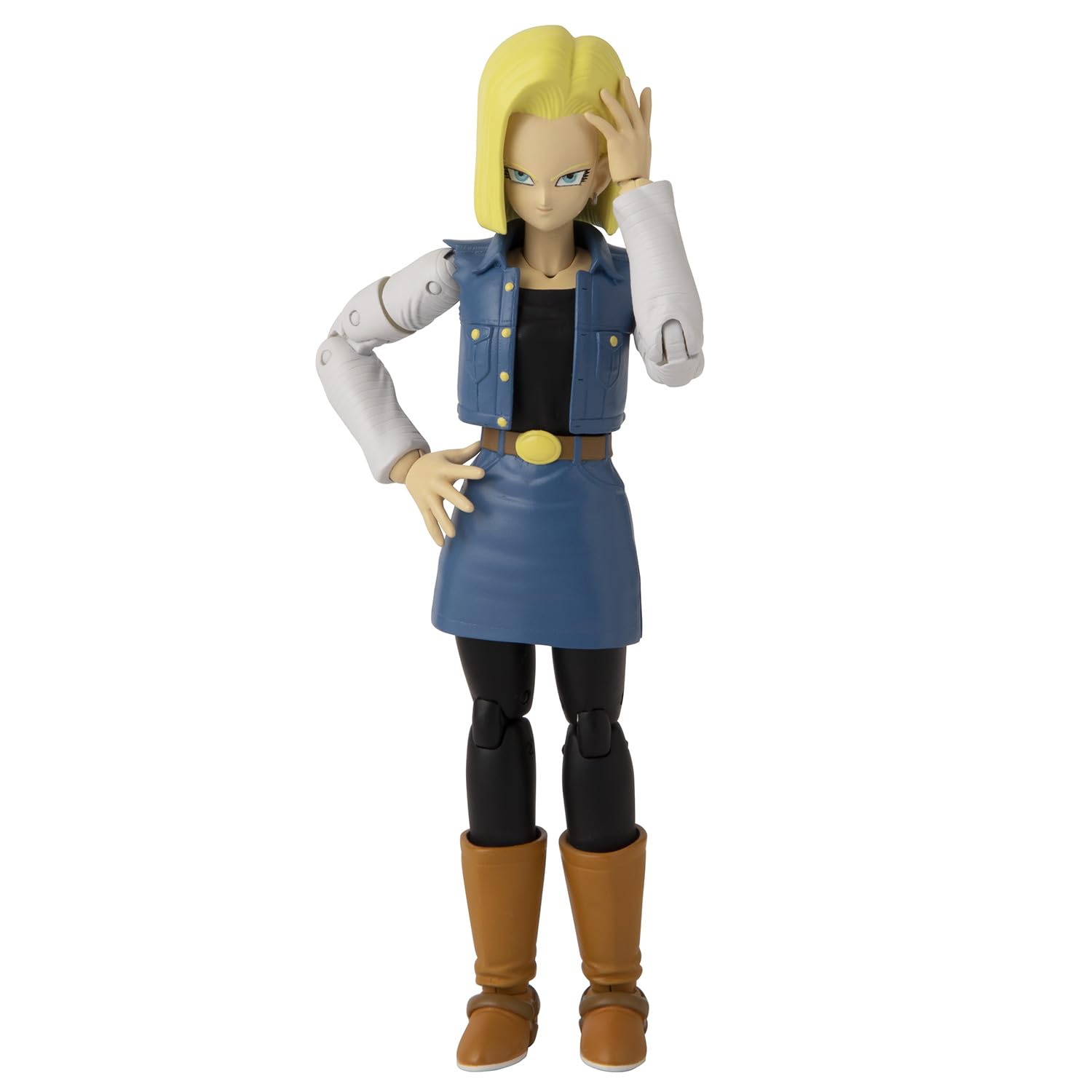BANDAI - Dragon Ball Super - Figur Dragon Stars 17 cm - Android 18 - Offizielle Dragon Ball Lizenz - Bewegliche C-18 Cyborg Figur - Spielzeug für Kinder ab 4 Jahren - Actionfigur - 36191