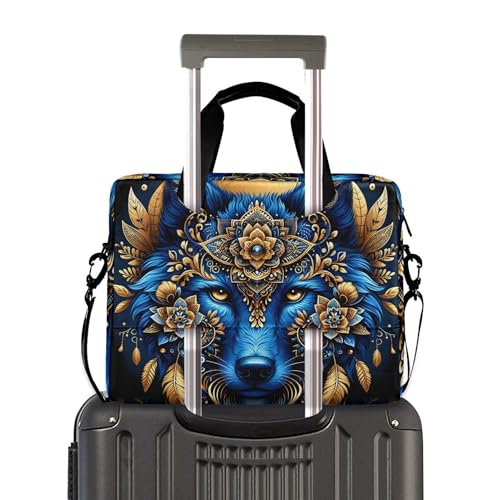 Estuche para portátil boho con cabeza de lobo 13-15.6 pulg miniatura 2