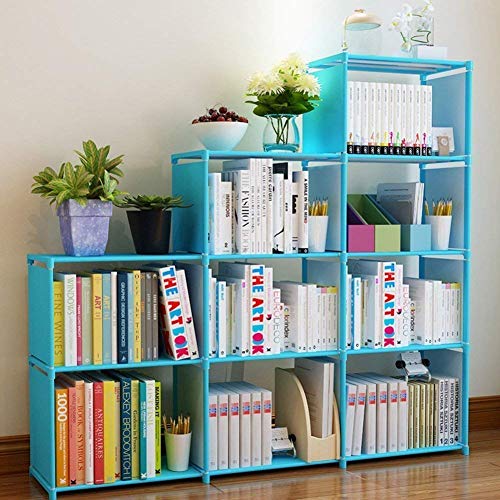 Jukert DIY Adjustable Bookcase, 9 Cube Storage Book case, Kids Bookshelf Bookshelves, Toy