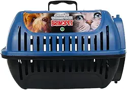 Caixa para Cachorros e Gatos, N.1,Viagem e Passeio,Transportador para Animais, Fácil Transporte, Azul