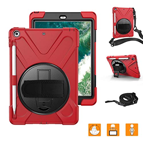 HERIZE iPad 6th Generation Cases with Hand Strap,iPad 9.7 2018 Case Cover W/Pencil