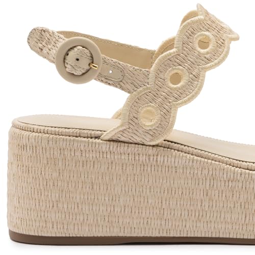 Florence Broderie Flatform In Natural Raffia4