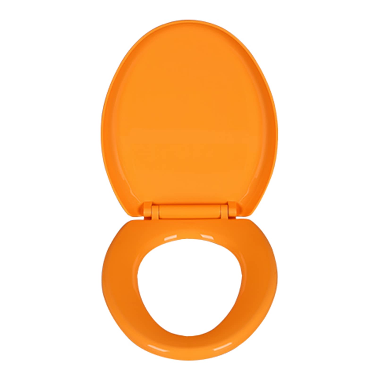 Dxpsxjl Orange Extended Toilet Seat, Slow Closing Quick Release Cover, Easy Clean Residential Commercial, Adjustable, Lightweight, Durable, Portable, User-Friendly, Compact, Elongated, Close, Plastic