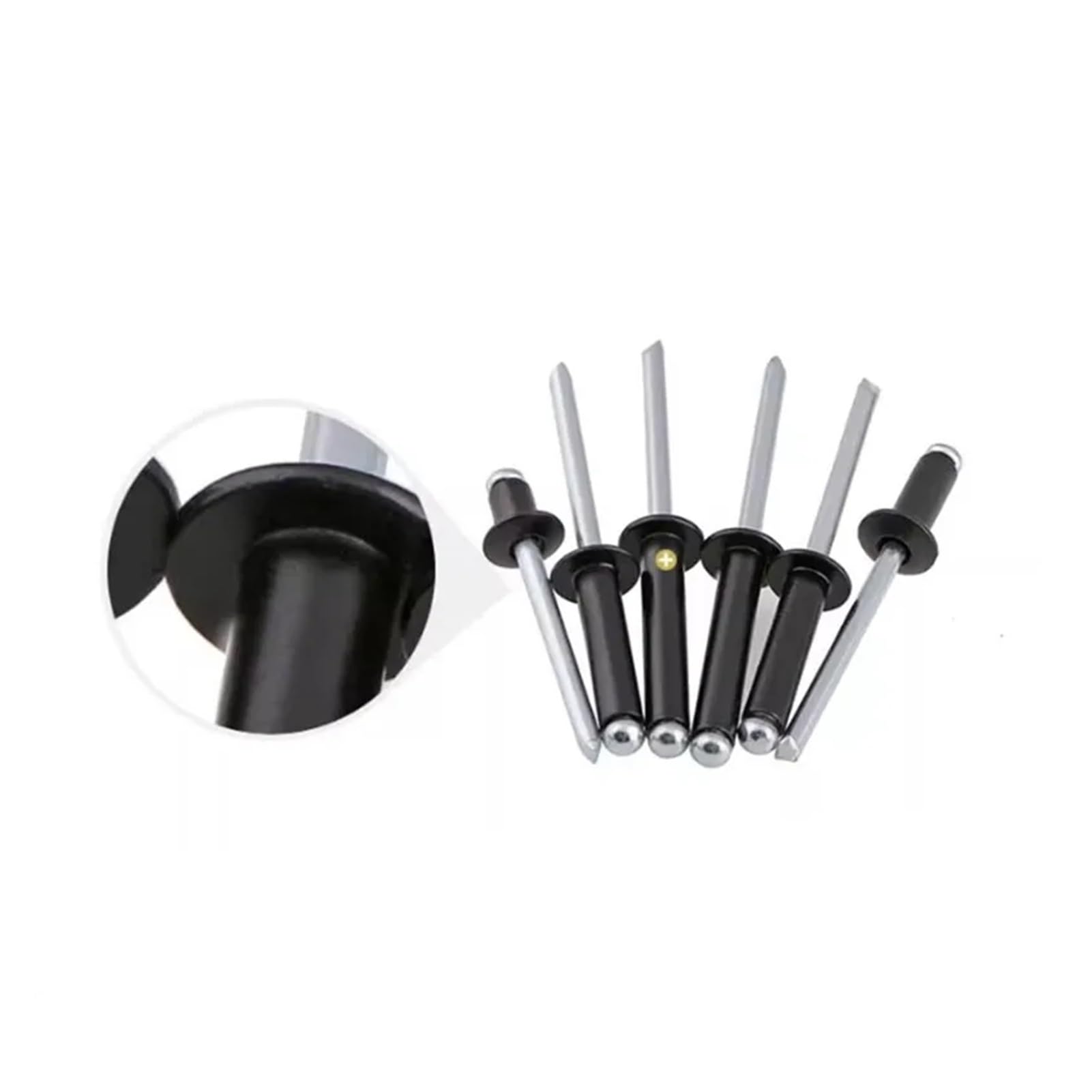 Rivets aveugles, Rivets aveugles M4 M5, tête de champignon en aluminium noir, mandrin rupture, POP 14mm(25mm,Dia M5 (20pcs))