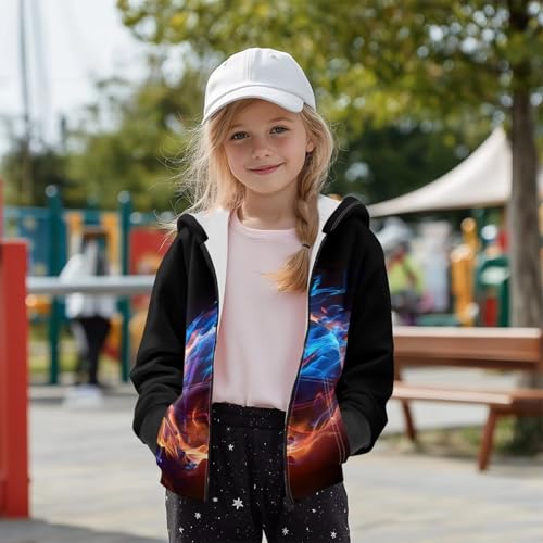 Kids Cardigan Zip-Up Hoodie, Soft Athletic Sweatshirt Cozy Athletic Boys Long Sleeve Top Kids Casual Winter Tops4