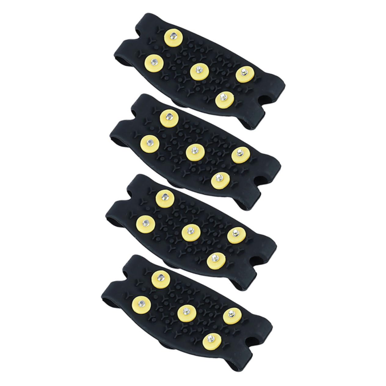 JEWEDECO 2pairs Ice Cleats for Boys and Girls TPE - Grippers for Sports Snow Traction for Boots Lightweight Easy to Use Footwear Accessories